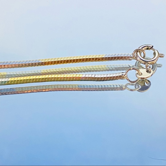 Two Tone Heart Necklace - Picture 6 of 7